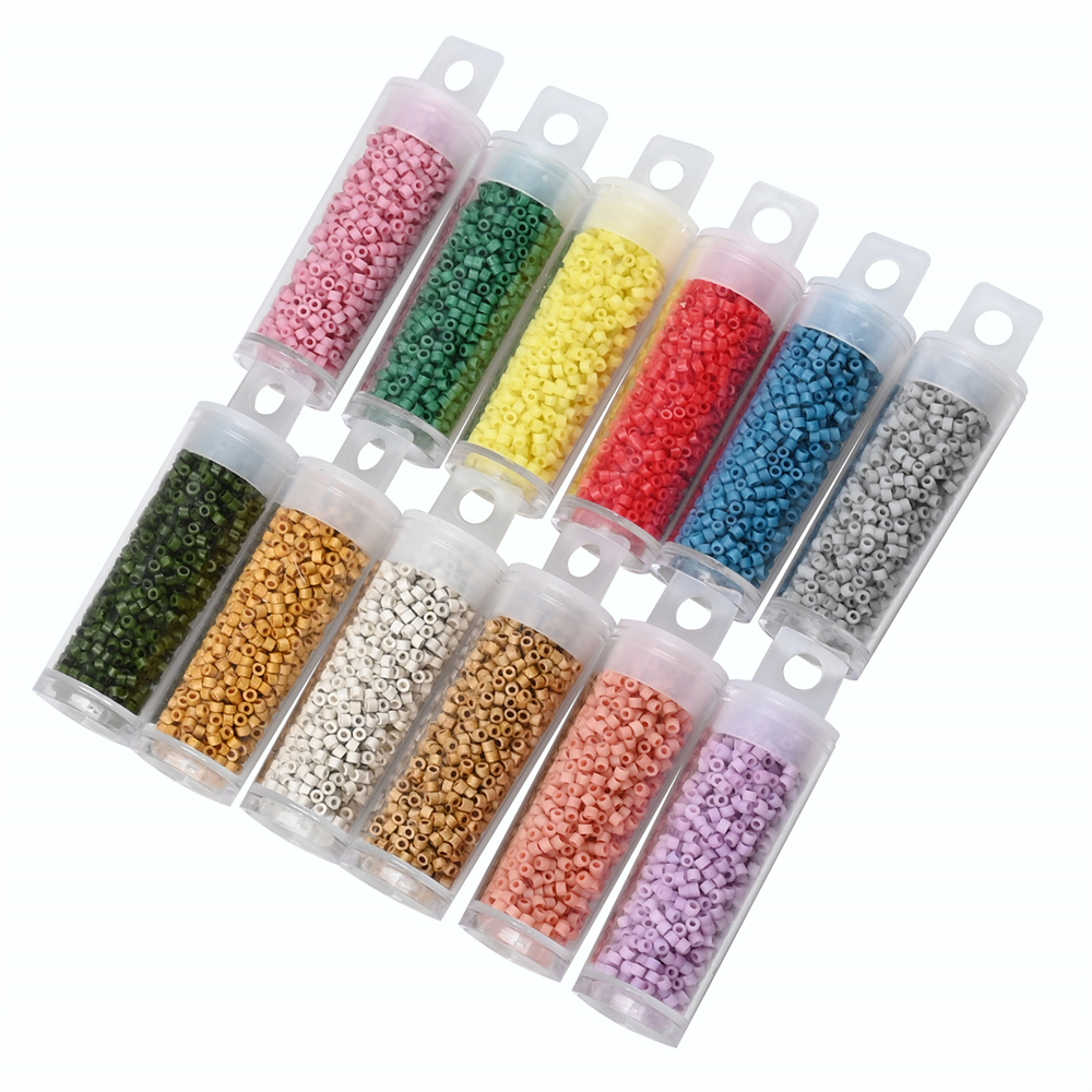 Glass Seed Beads 2Mm Jewelry Making - 10 グラム日本つや消し小さなガラスビーズ 10/0 カラフルなマットガラスミニビーズジュエリー作成 DIY 縫製アクセサリービーズ