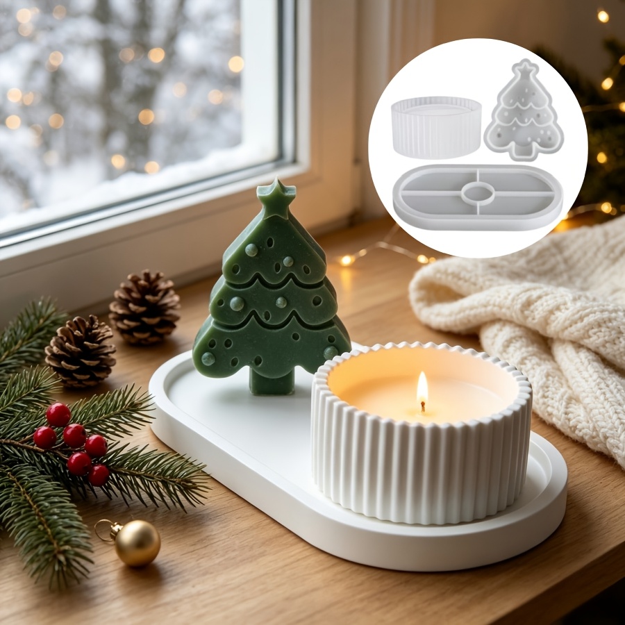 3ピースセットの樹脂シリコンモールド、エポキシ樹脂のクリスマ - Silicone Epoxy Resin Molds Set のレビューと価格