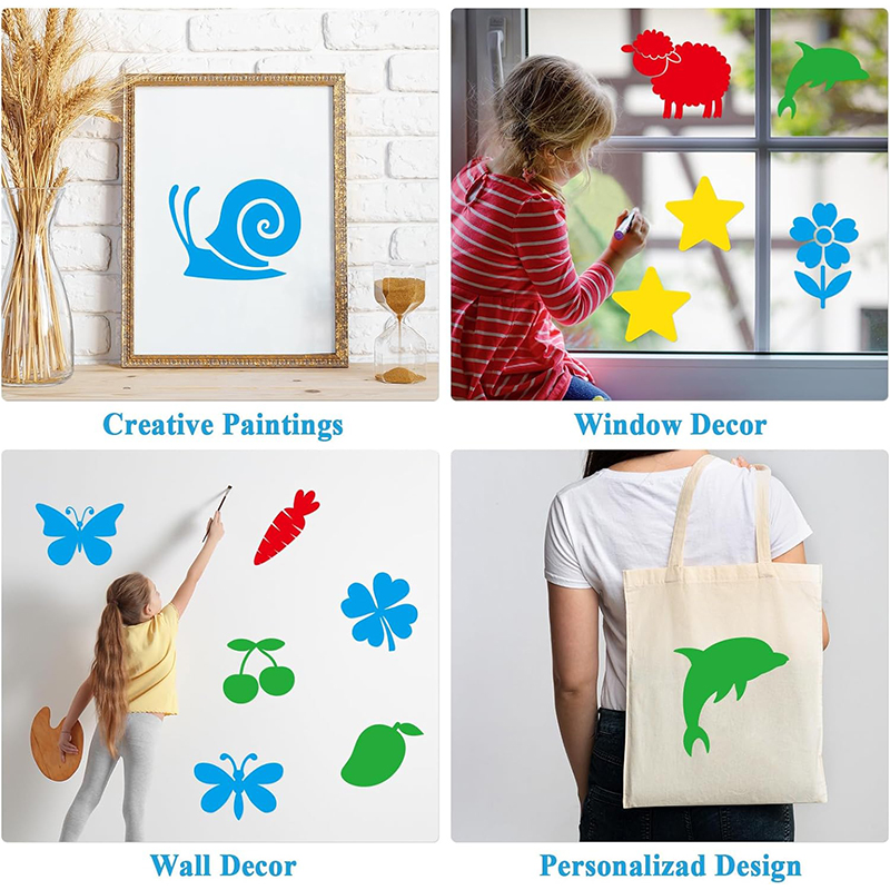 10/20 個絵画テンプレート描画ステンシル DIY 漫画パ - Painting Supplies のレビューと価格