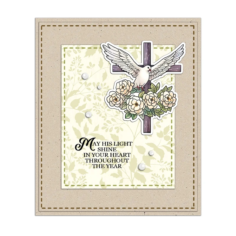 マンゴークラフトクロス花鳩クリアスタンプ DIY スクラップ - Clear Silicone Stamps For Card Making のレビューと価格