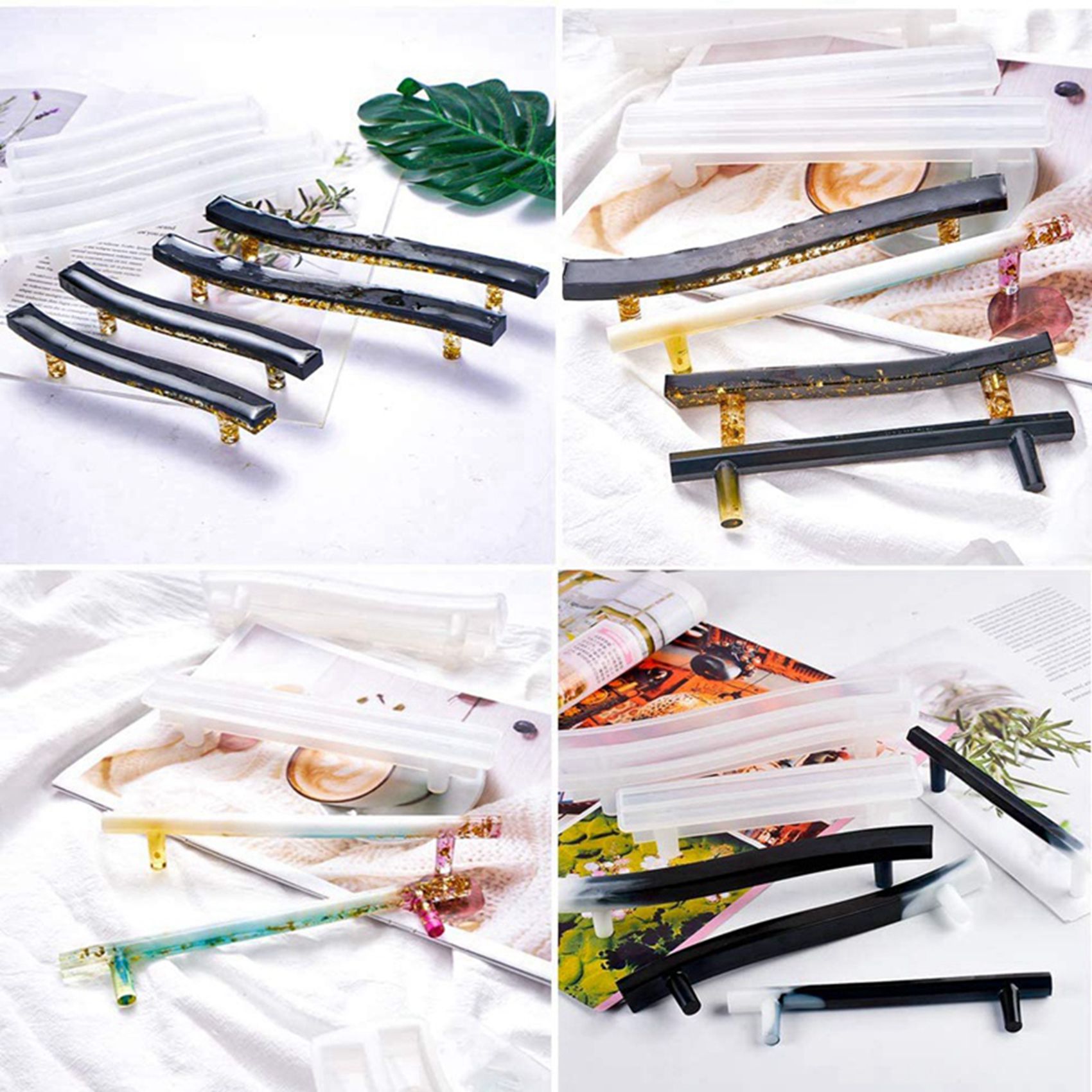 AA81-8 セットトレイハンドル用レジンモールド、DIYキ - Silicone Epoxy Resin Molds Set のレビューと価格