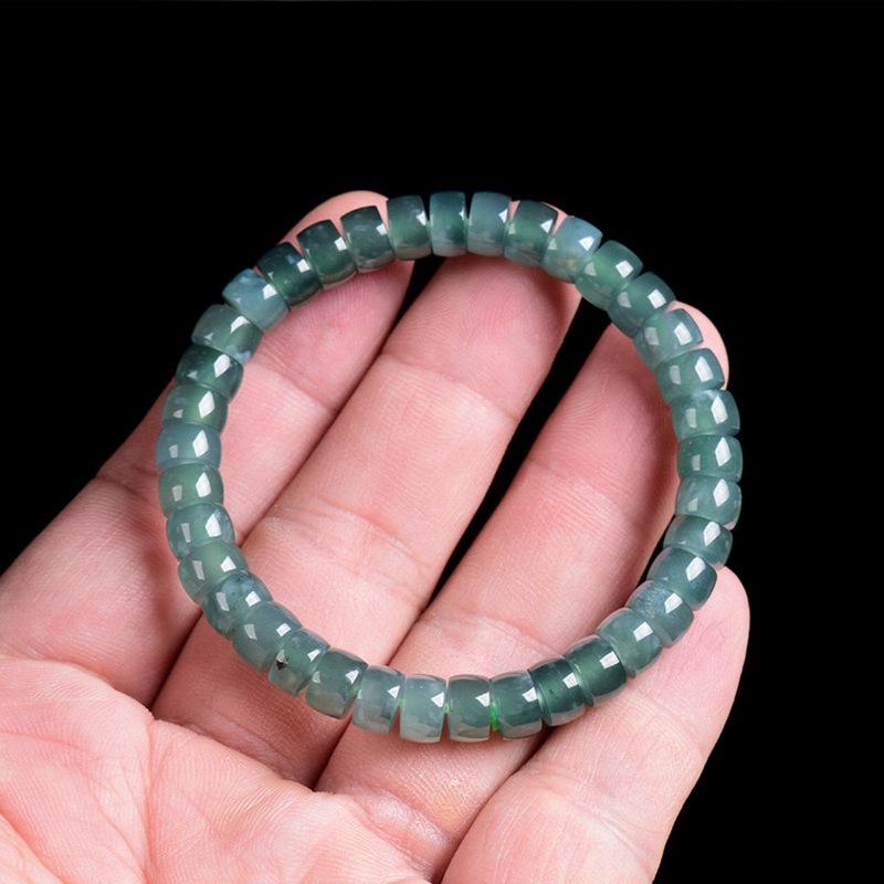 天然グレードAジェダイトブルーウォーター、オールドスタイルバ - Beading のレビューと価格