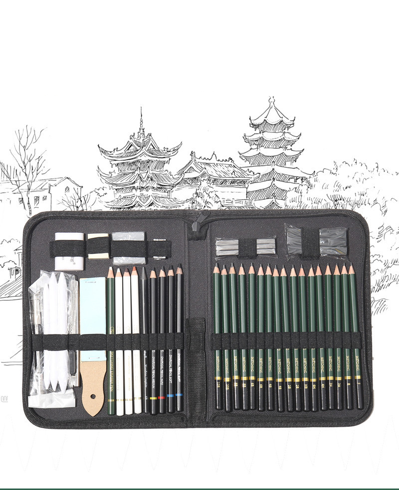 メーカー卸売ポータブル42本グラファイトスケッチ鉛筆画材スケ - Painting Supplies のレビューと価格