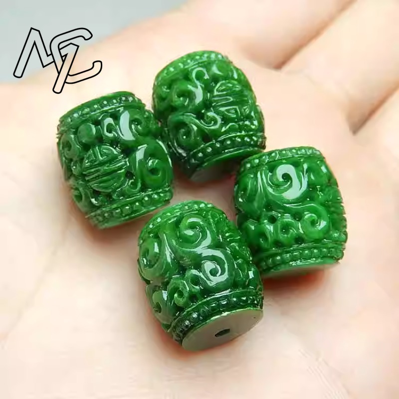 5pc ナチュラルグリーンヒスイ彫刻ビーズ DIY ブレスレ - Beading のレビューと価格