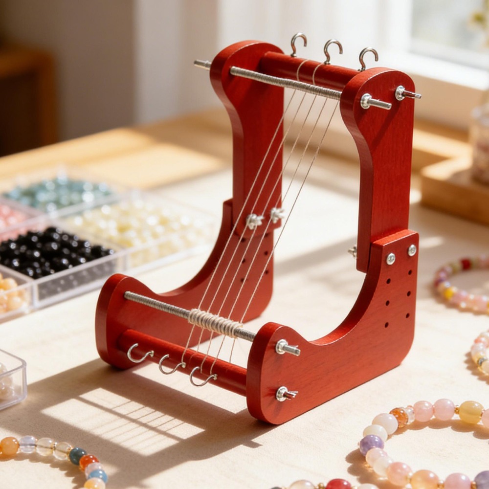 木製ビーズ織り機キット、長さ調節可能、デスクトップ織りツール - Craft Tools のレビューと価格