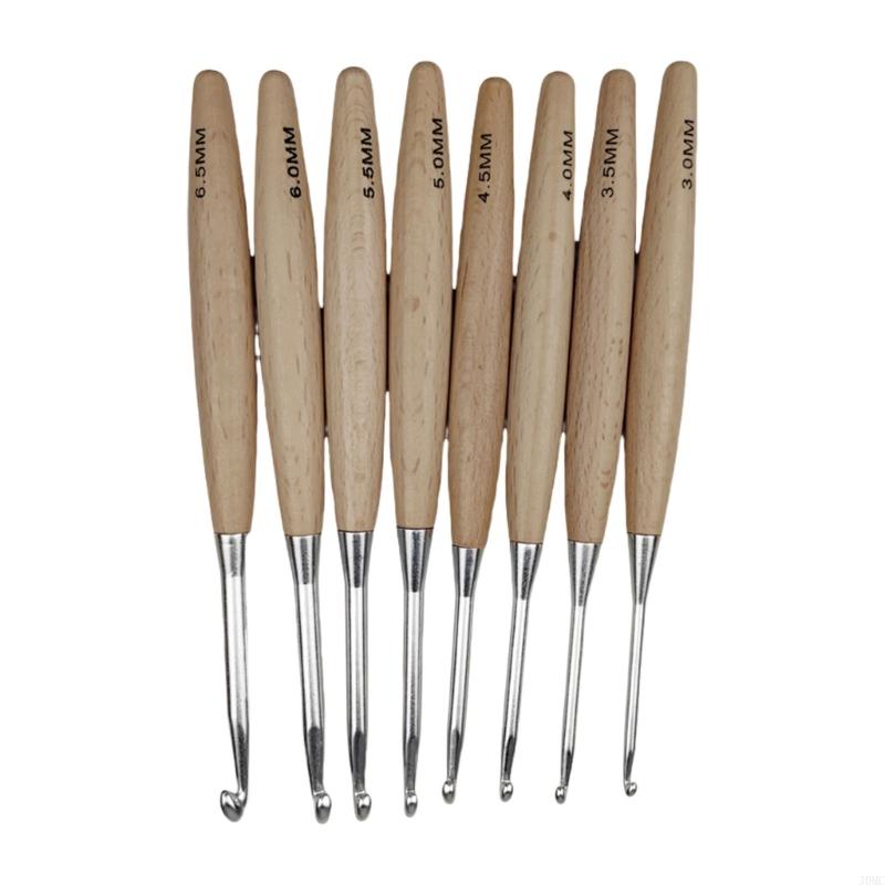 8 個人間工学に基づいたかぎ針編みフック初心者のための大人の - Wooden Crochet Hooks Ergonomic Handle のレビューと価格
