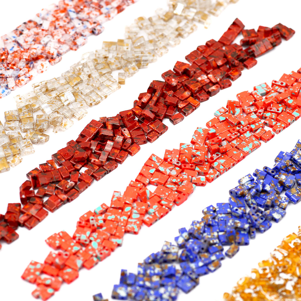 5 × 2 ミリメートルピカソカラーダブル穴ガラスティラビー - Glass Seed Beads 2Mm Jewelry Making のレビューと価格