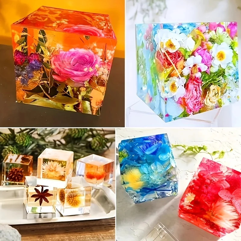 5 個の正方形樹脂モールドシリコーン、エポキシ樹脂注ぐモール - Silicone Epoxy Resin Molds Set のレビューと価格