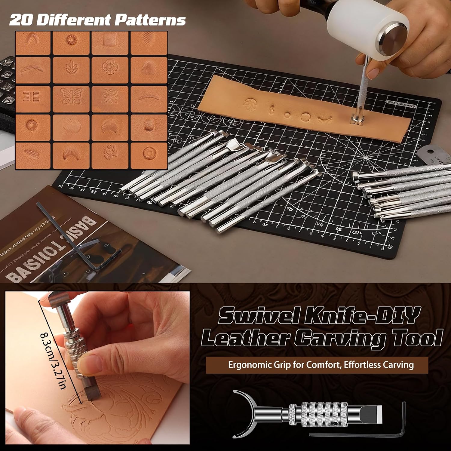 革細工キット、革細工道具とクラフトキット、カスタム収納バッグ - Craft Tools のレビューと価格