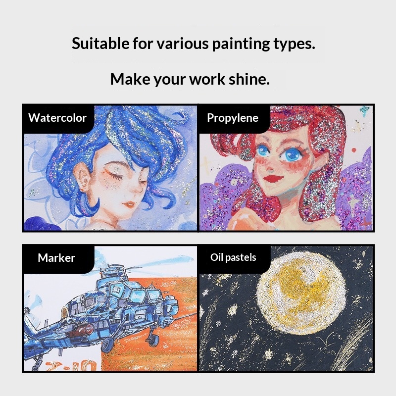 15 色絵画装飾粒子エクストリームダイヤモンドパール水彩固体 - Watercolor Paint Set Solid Pigment のレビューと価格