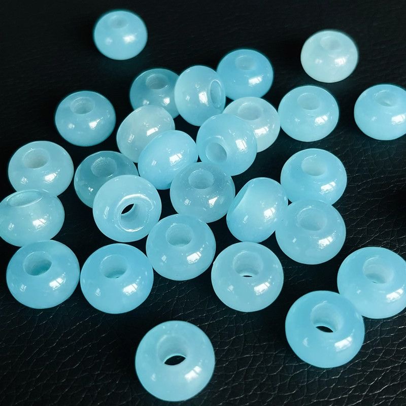 10個入り 天然の海藍色の宝石ビーズ 大穴タイプ DIYブレ - Beading のレビューと価格